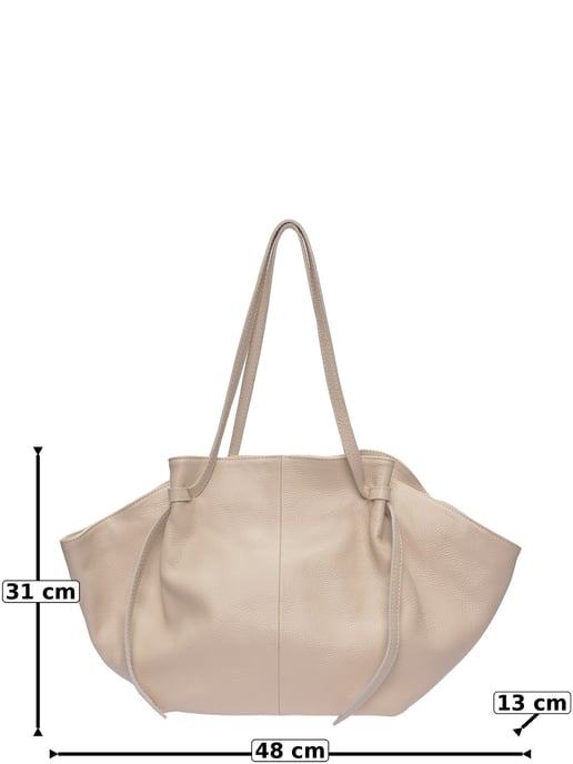 Roberta M Beige Rundleer Tas - Image 6