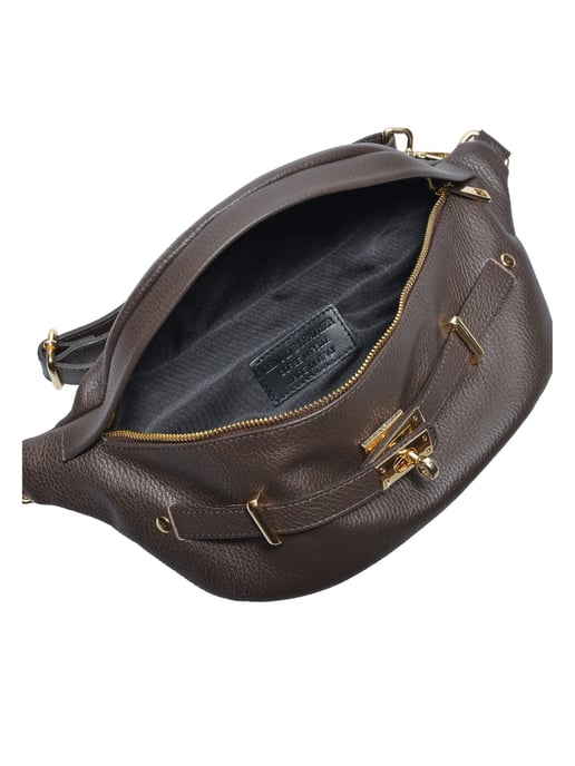 Anna Luchini Chestnut Cowhide Leather Bag - Image 4
