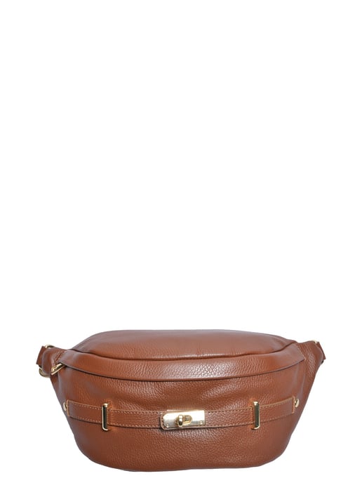Anna Luchini Chestnut Cowhide Leather Bag - Image 1