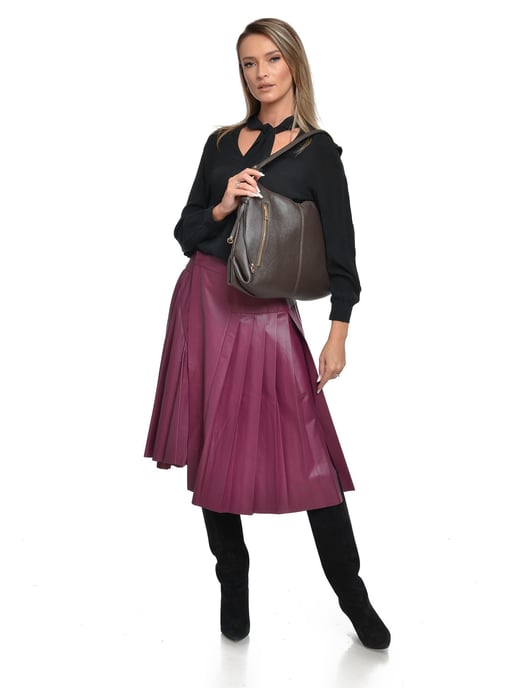 Isabella Rhea Chestnut Cowhide Leather Bag - Image 5
