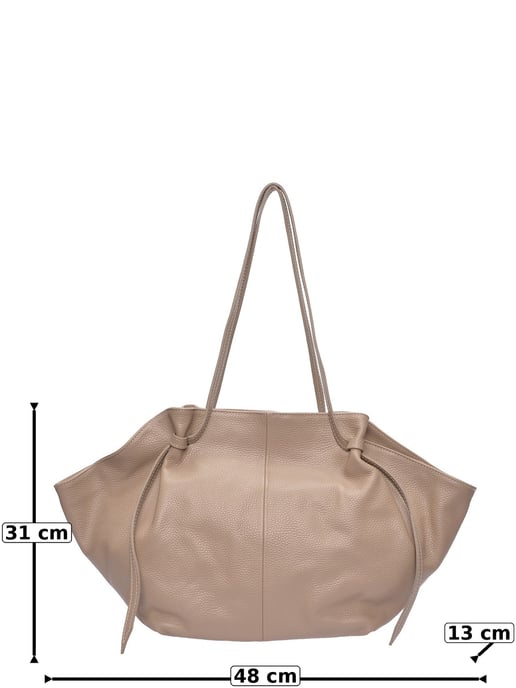 Roberta M Beige Rundleer Tas - Image 6