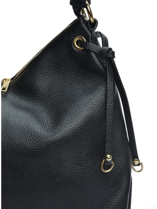 Isabella Rhea Black Cowhide Leather Bag - Image 3