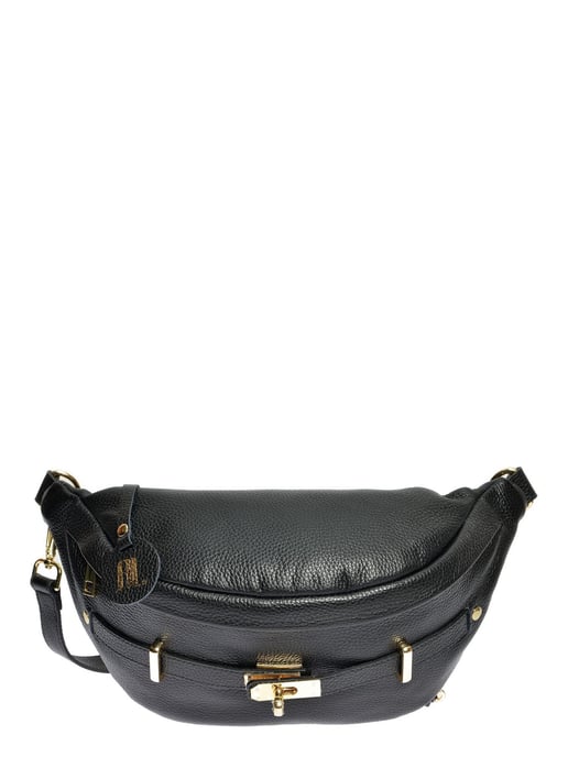 Anna Luchini Black Cowhide Leather Bag - Image 1