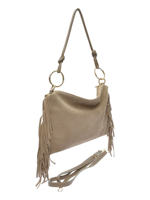 Isabella Rhea Beige Rundleer Tas - Image 2