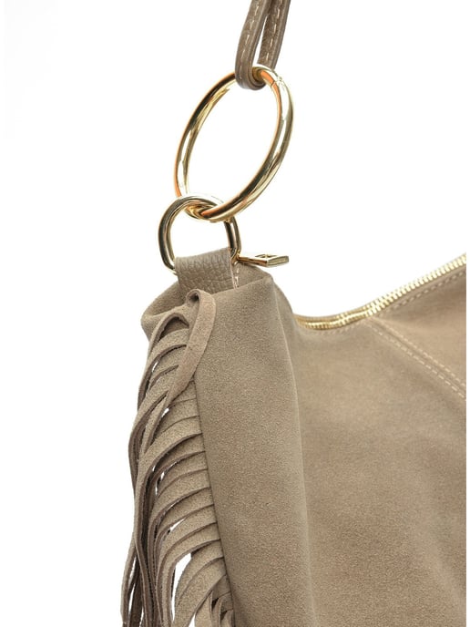 Isabella Rhea Beige Rundleer Tas - Image 3