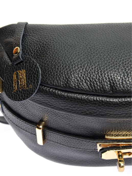 Anna Luchini Black Cowhide Leather Bag - Image 3
