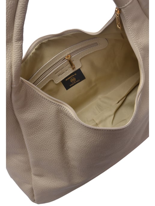 Roberta M Beige Cowhide Leather Bag - Image 4