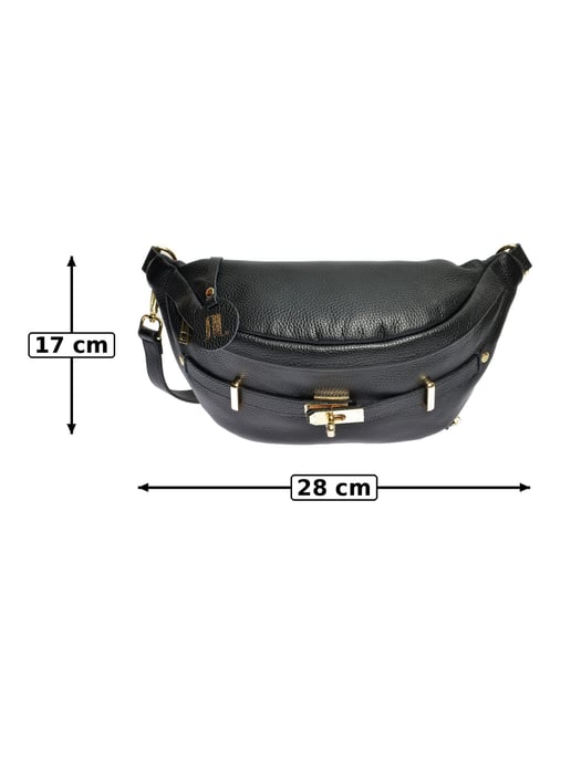 Anna Luchini Black Cowhide Leather Bag - Image 6