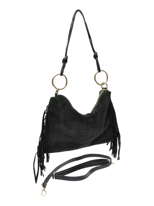 Isabella Rhea Zwart Rundleer Tas - Image 2