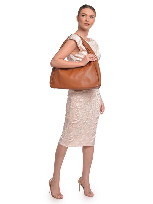 Roberta M Brown Cowhide Leather Bag - Image 5