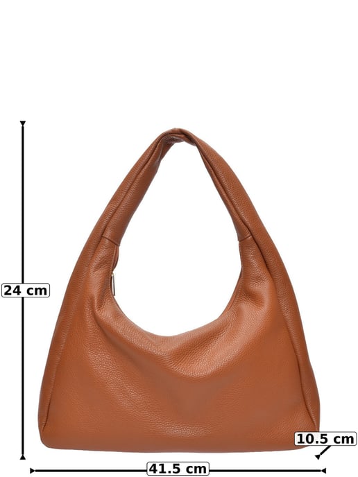 Roberta M Brown Cowhide Leather Bag - Image 6