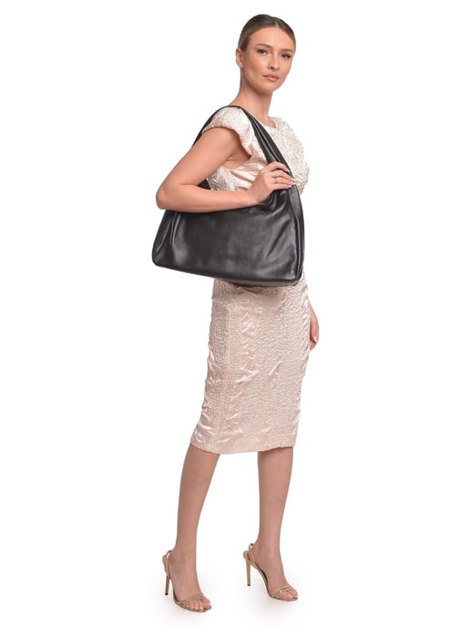 Roberta M Black Cowhide Leather Bag - Image 5