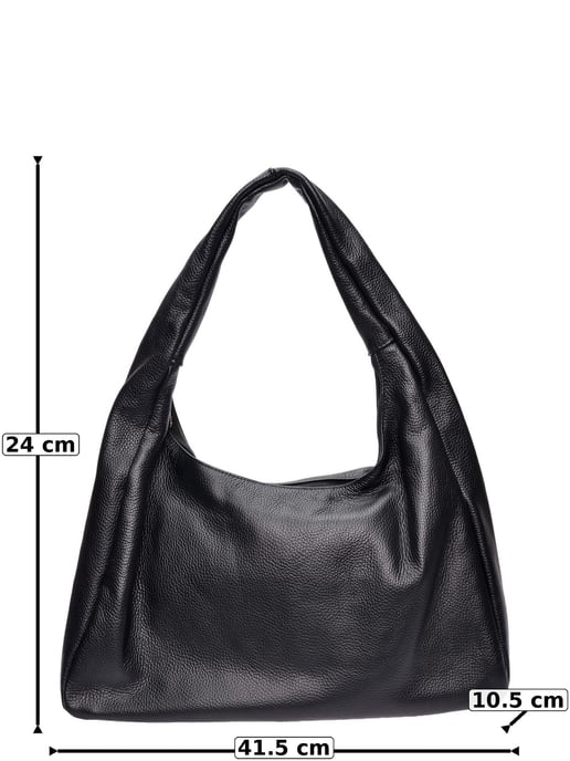 Roberta M Black Cowhide Leather Bag - Image 6