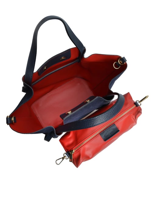 Isabella Rhea Blue Cowhide Leather Bag - Image 4