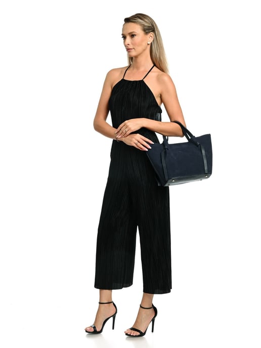 Isabella Rhea Blue Cowhide Leather Bag - Image 5