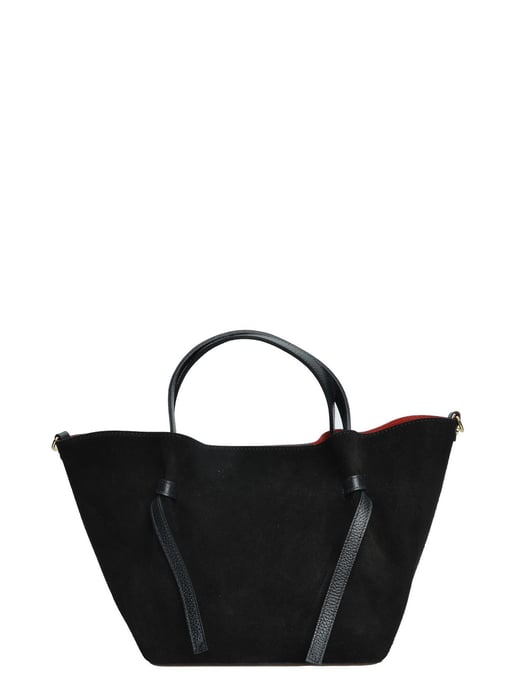 Isabella Rhea Black Cowhide Leather Bag - Image 1