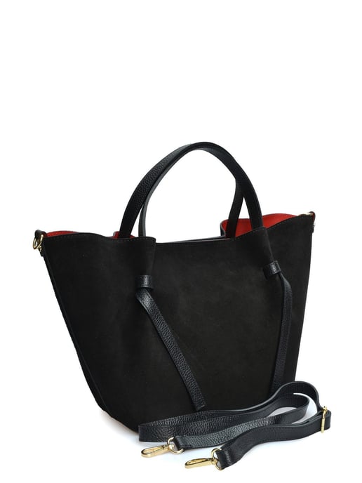 Isabella Rhea Black Cowhide Leather Bag - Image 2