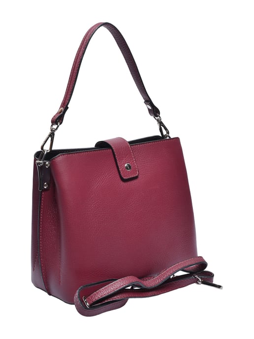 Isabella Rhea Burgundy Cowhide Leather Bag - Image 2
