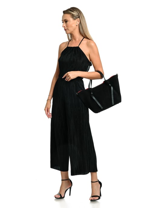 Isabella Rhea Black Cowhide Leather Bag - Image 5