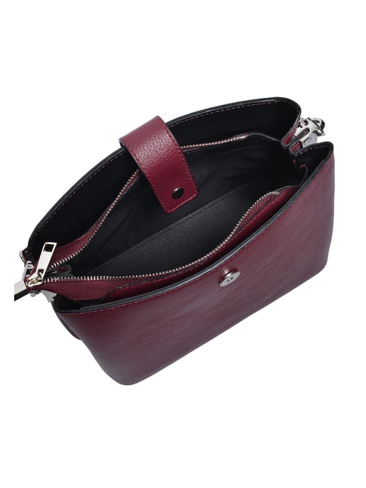 Isabella Rhea Burgundy Cowhide Leather Bag - Image 4