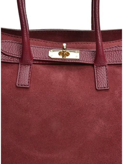 Isabella Rhea Burgundy Cow Leather Bag - Image 3