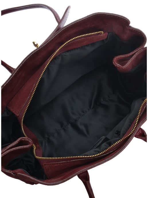 Isabella Rhea Burgundy Cow Leather Bag - Image 4