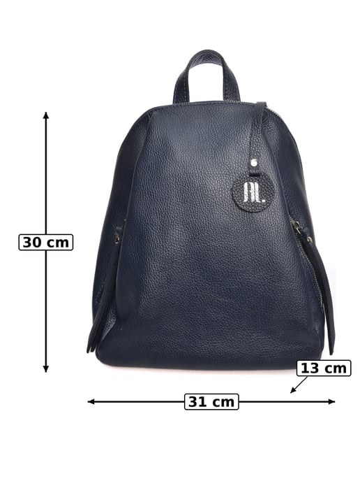 Anna Luchini Blauw Rundleer Tas - Image 6