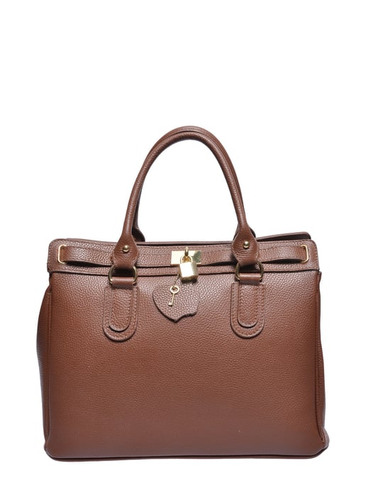 Roberta M Bordeauxrood Rundleer Tas - Image 1