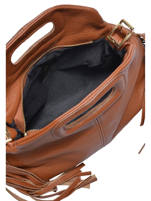 Anna Luchini Brown Cowhide Leather Bag - Image 4