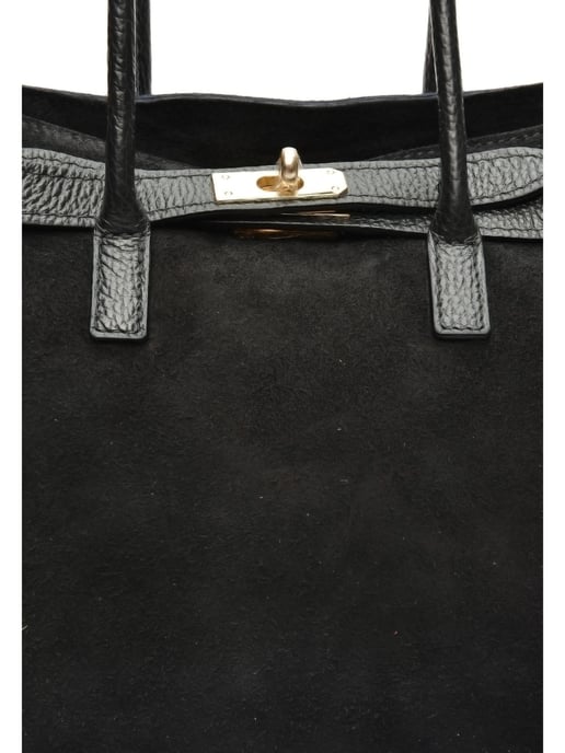 Isabella Rhea Black Cowhide Leather Bag - Image 3