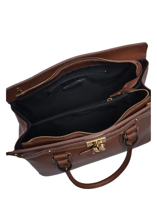Roberta M Bordeauxrood Rundleer Tas - Image 4
