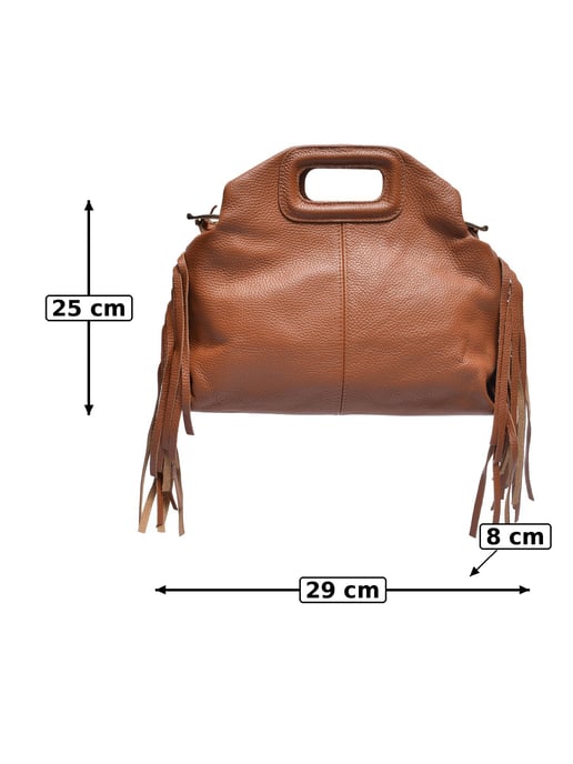 Anna Luchini Brown Cowhide Leather Bag - Image 5