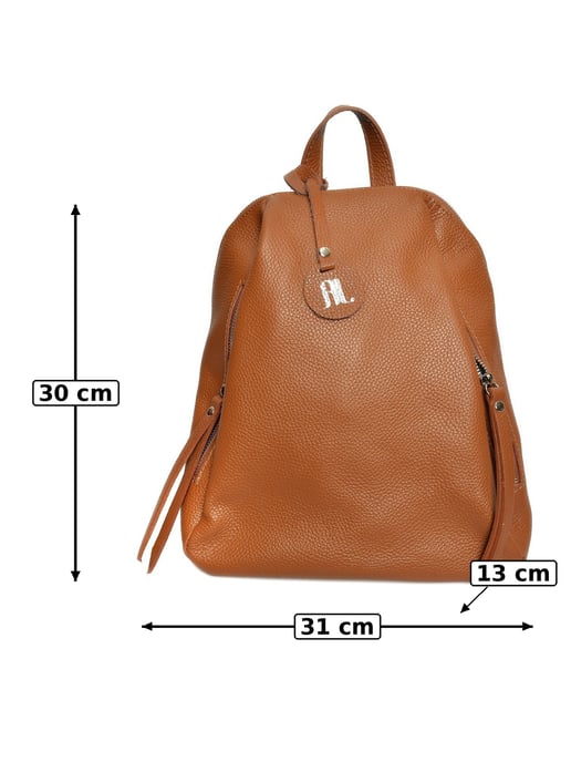 Anna Luchini Brown Rundleer Tas - Image 6