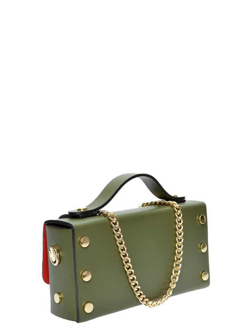 Isabella Rhea Khaki Cowhide Leather Bag - Image 2