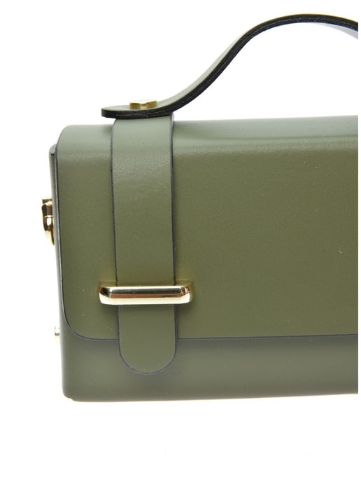 Isabella Rhea Khaki Cowhide Leather Bag - Image 3