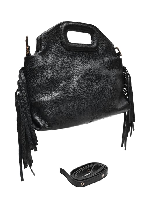 Anna Luchini Black Cowhide Leather Bag - Image 2