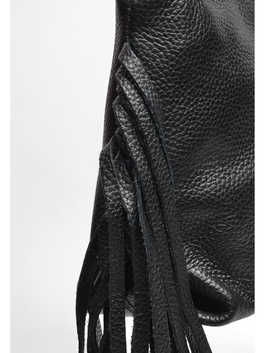 Anna Luchini Black Cowhide Leather Bag - Image 3