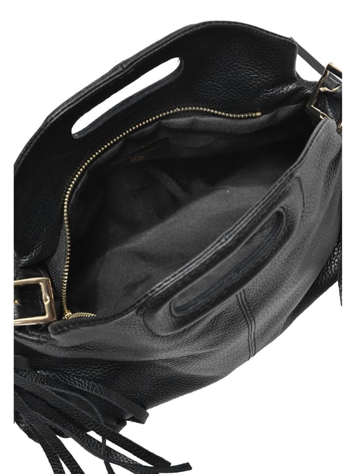 Anna Luchini Black Cowhide Leather Bag - Image 4