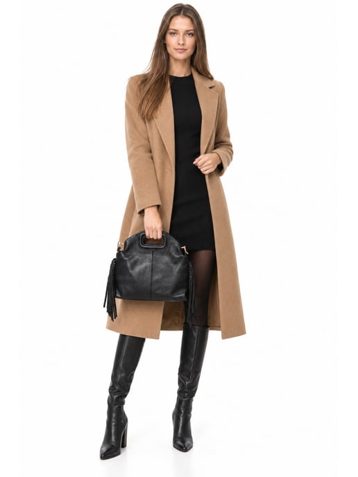 Anna Luchini Black Cowhide Leather Bag - Image 6