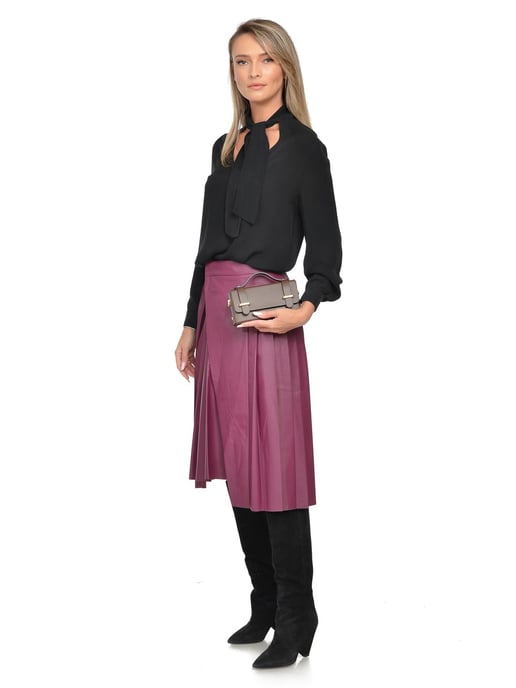 Isabella Rhea Bordeauxrood Rundleer Tas - Image 5
