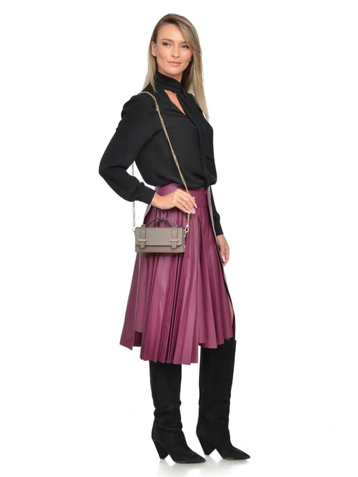 Isabella Rhea Beige Cowhide Leather Bag - Image 5