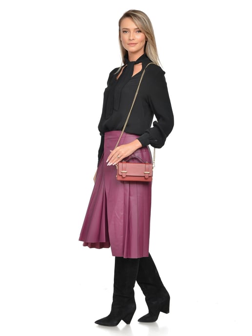Isabella Rhea Red Leather Bag - Image 5