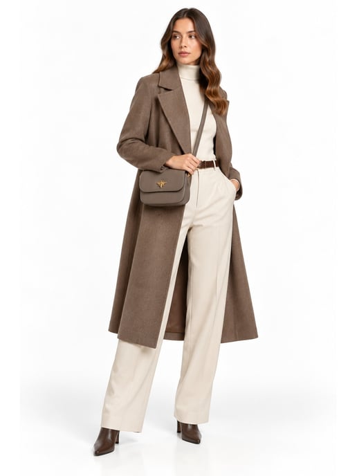 Roberta M Beige Cowhide Leather Bag - Image 6