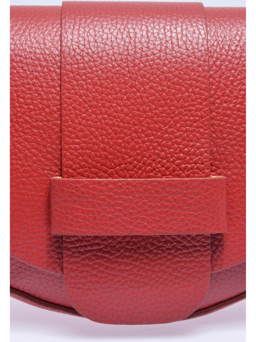 Anna Luchini Rood Rundleer Tas - Image 3