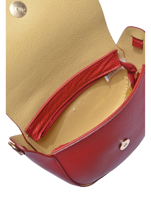 Anna Luchini Rood Rundleer Tas - Image 4