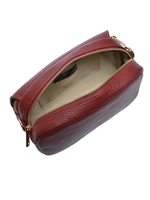 Roberta M Wine-Coloured Cowhide Leather Bag - Image 4