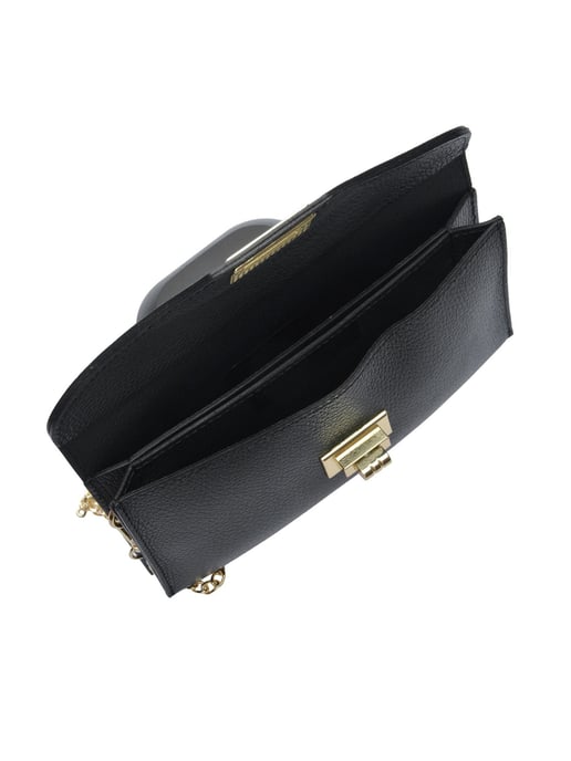 Isabella Rhea Black Cowhide Leather Bag - Image 4
