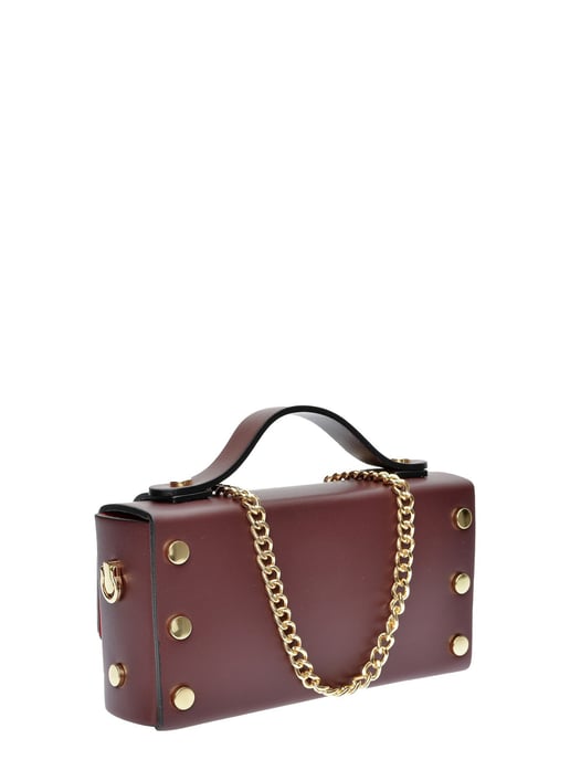 Isabella Rhea Burgundy Cowhide Leather Bag - Image 2