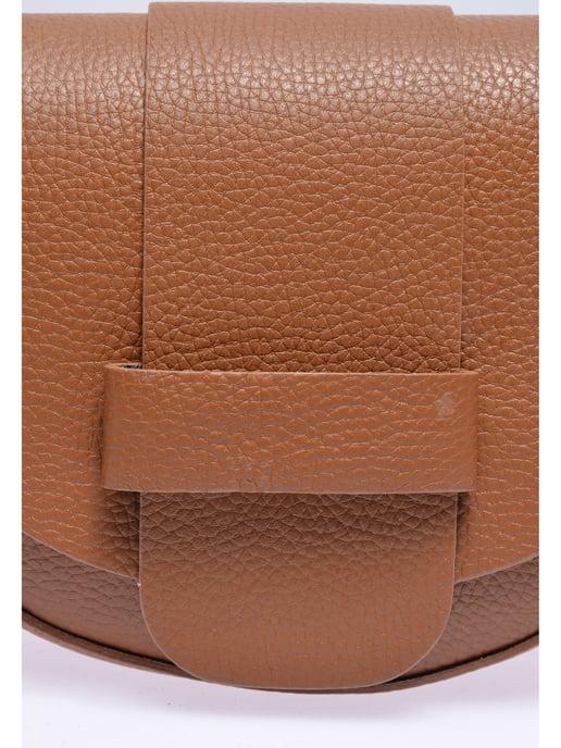Anna Luchini Brown Rundleer Tas - Image 3