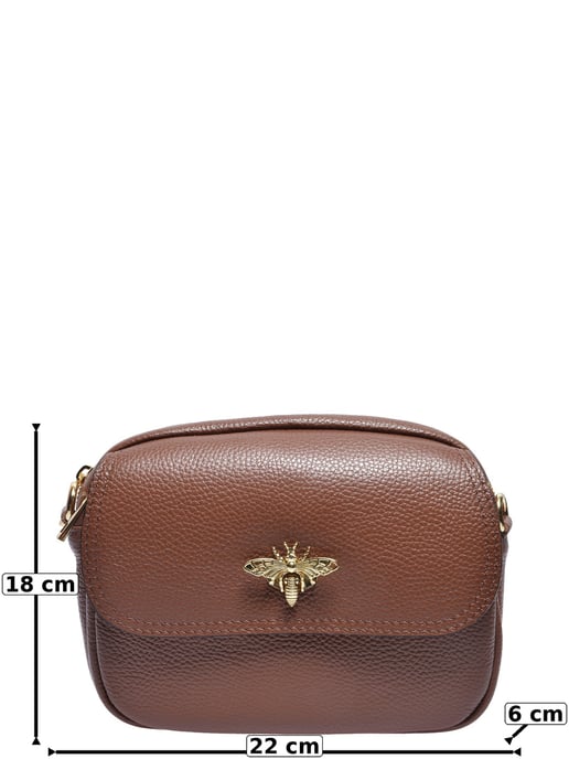 Roberta M Chestnut Brown Cowhide Leather Bag - Image 5